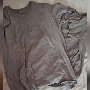 These are 2 grey activewear tshirta